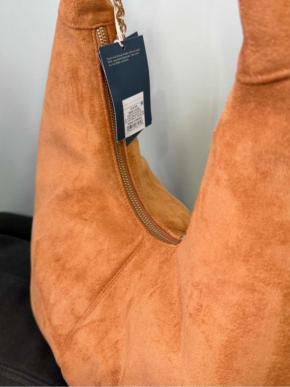 Universal Thread Large Suede Hobo Bag Brown Slouchy Shoulder Tote Purse Soft - Picture 11 of 16